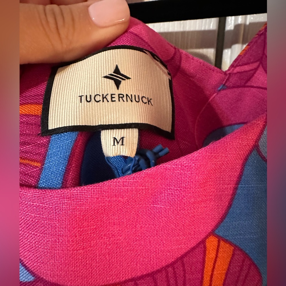 Tuckernuck Pink and Blue Floral Ruffle-Sleeve Mini Dress - Picture 3 of 3